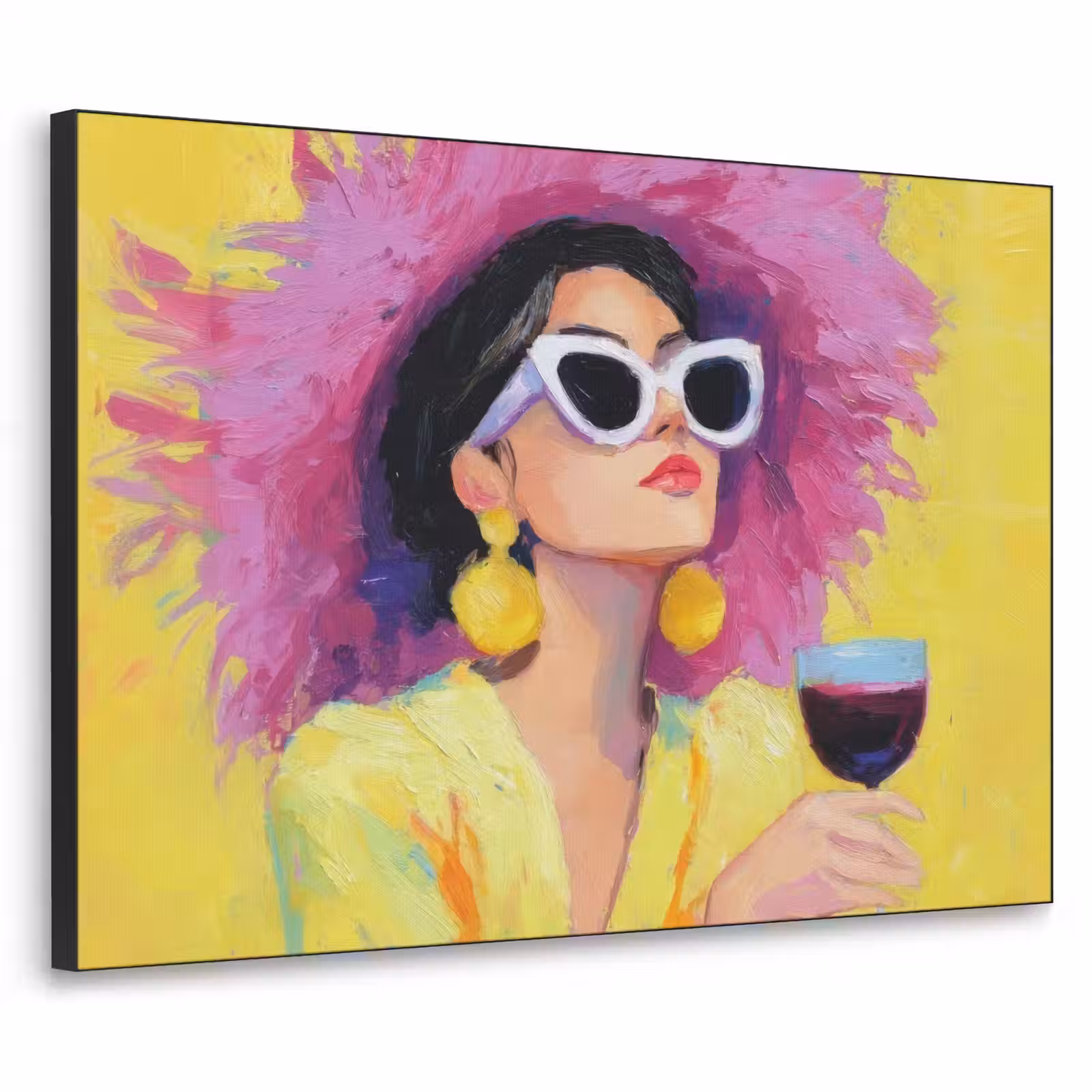 Art Frame - Vrouw - Hoed - Paars - Wijn — 1