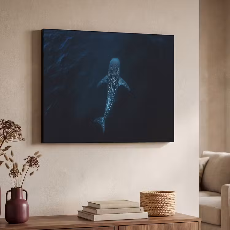 Art Frame - Oceaan - Walvishaai - Donkerblauw - Vlekken — 7