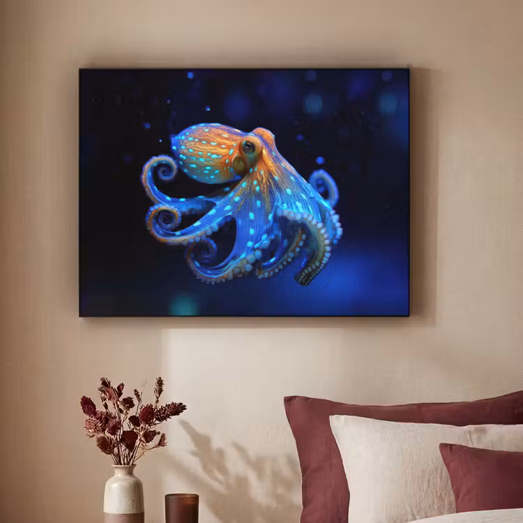 Art Frame - Octopus - Stippen - Blauw - Zee — 3
