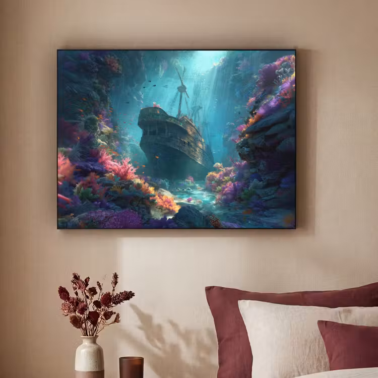 Art Frame - Schip - Hout - Koraalriffen - Zonlicht — 3