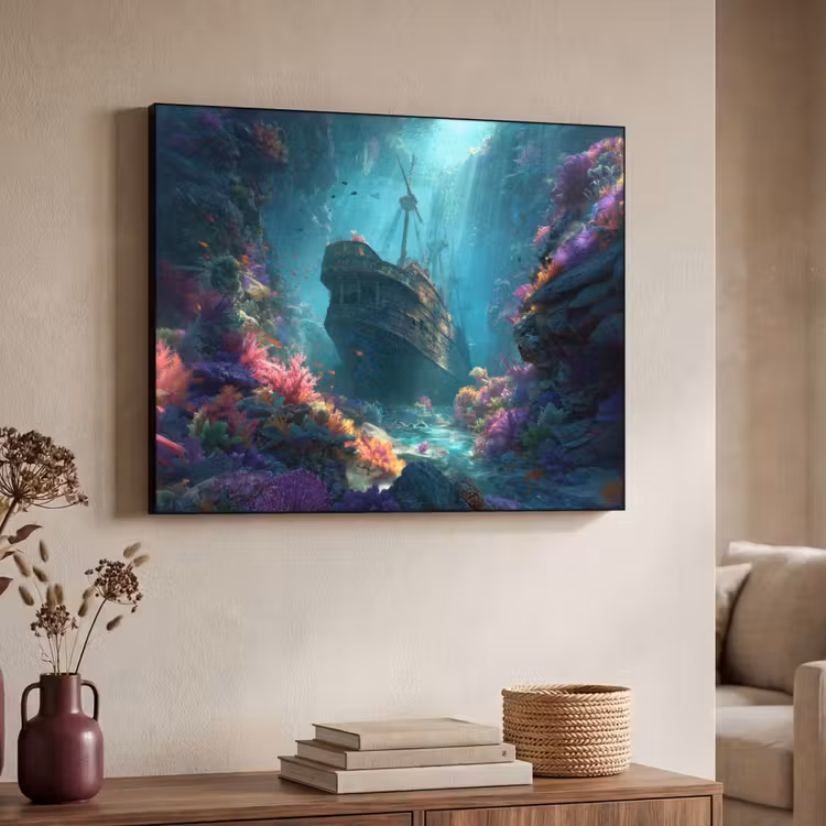 Art Frame - Schip - Hout - Koraalriffen - Zonlicht — 7