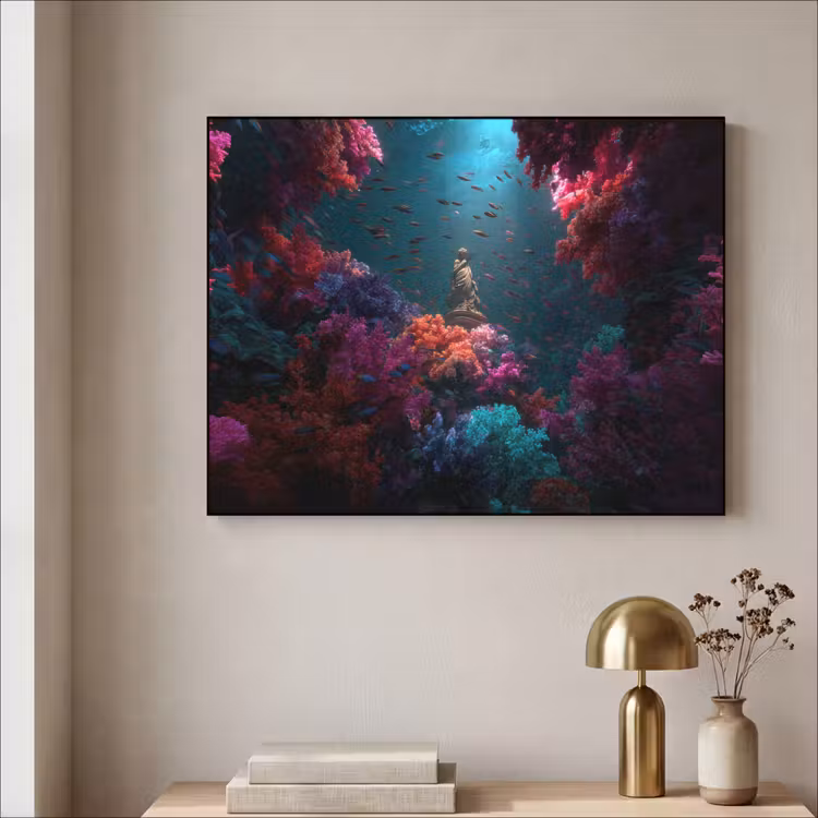 Art Frame - Standbeeld - Zeebodem - Koraal - Kleurrijk — 5