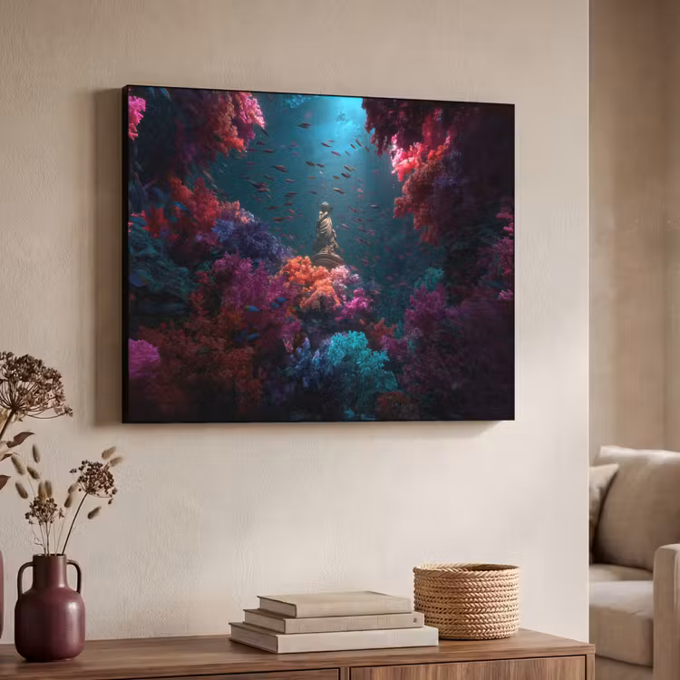 Art Frame - Standbeeld - Zeebodem - Koraal - Kleurrijk — 7