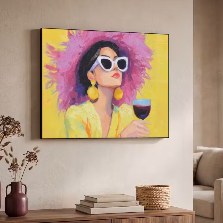 Art Frame - Vrouw - Hoed - Paars - Wijn — 7