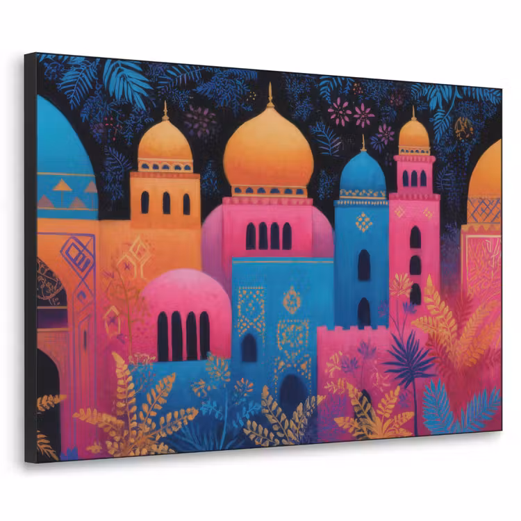 Art Frame - Kleurrijk - Stad - Nacht - Islamitisch — 1