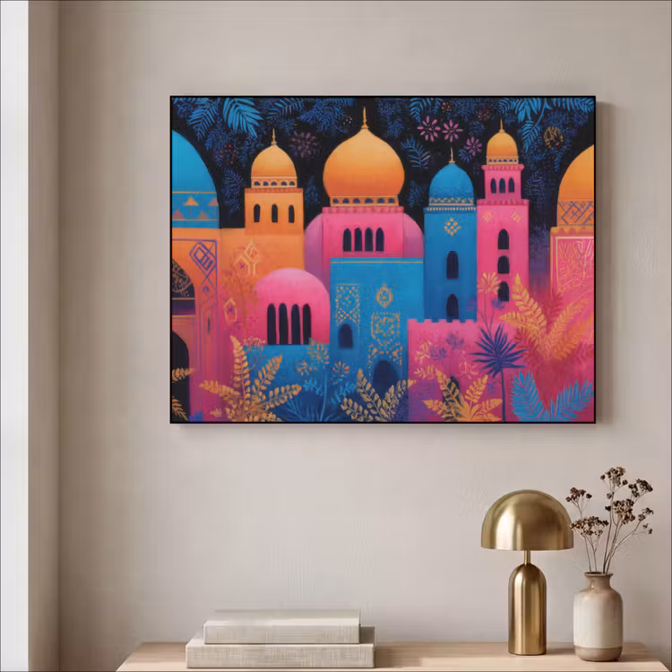 Art Frame - Kleurrijk - Stad - Nacht - Islamitisch — 5