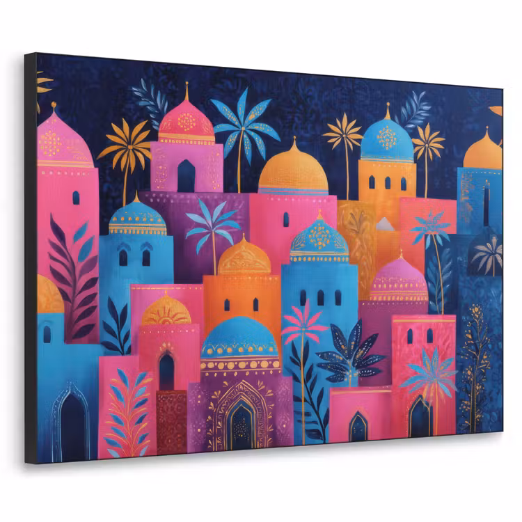 Art Frame - Kleurrijke gebouwen - Avondlicht - Islamitisch — 1