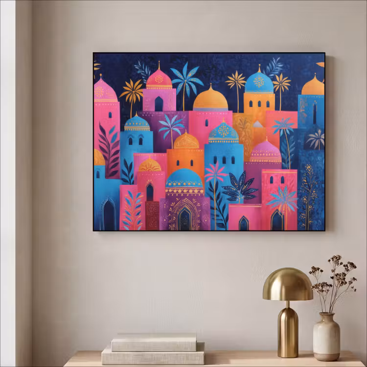 Art Frame - Kleurrijke gebouwen - Avondlicht - Islamitisch — 5