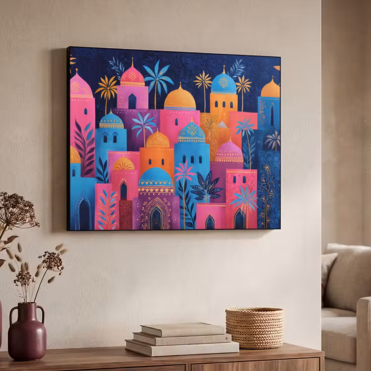 Art Frame - Kleurrijke gebouwen - Avondlicht - Islamitisch — 7
