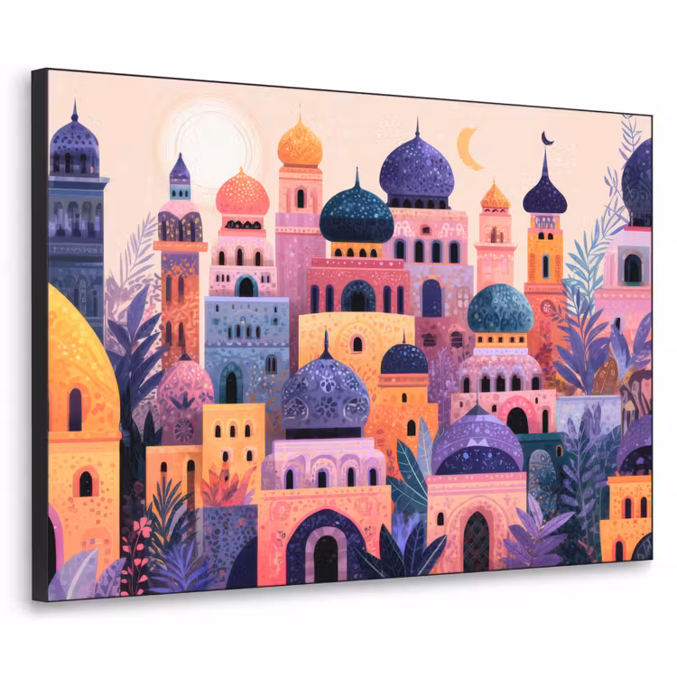 Art Frame - Kleurrijke stad - Zon - Islamitisch — 1