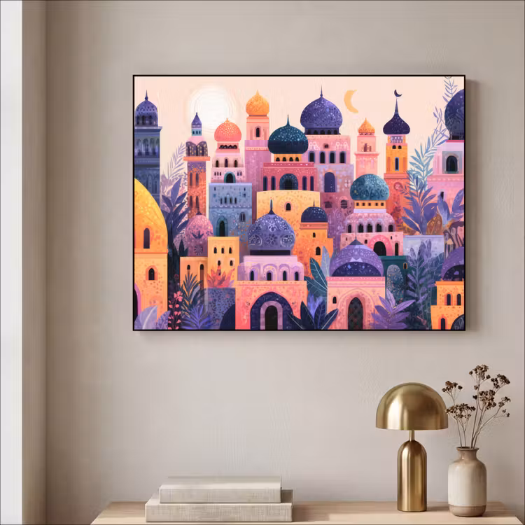 Art Frame - Kleurrijke stad - Zon - Islamitisch — 5