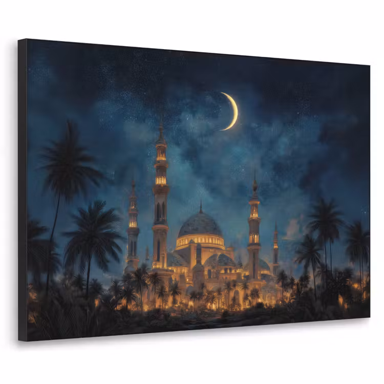 Art Frame - Sterrenhemel - Maan - Palmbomen - Moskee — 1