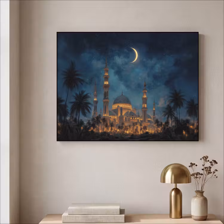 Art Frame - Sterrenhemel - Maan - Palmbomen - Moskee — 5