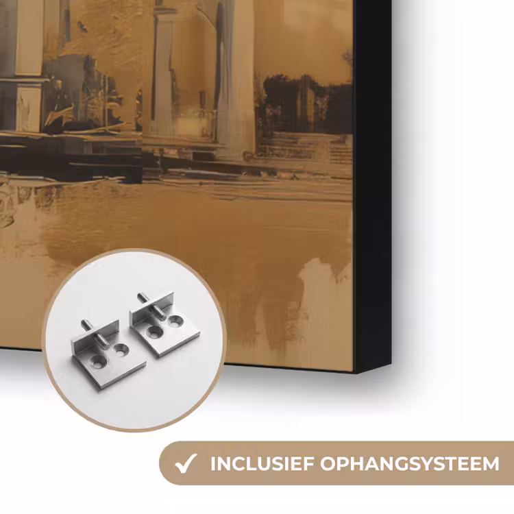Art Frame - Goud - Abstracte penseelstreken - Moskee — 6