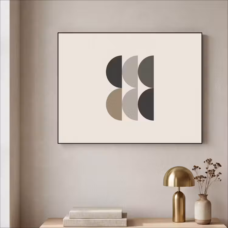 Art Frame - Halve cirkels - Aardetinten - Grafisch — 5