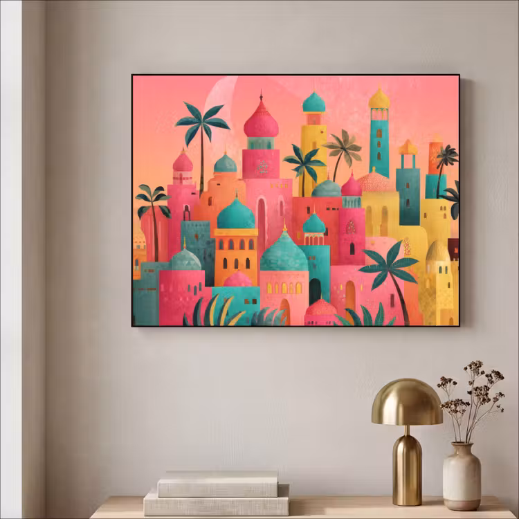Art Frame - Kleurrijk - Palmbomen - Islamitisch — 5