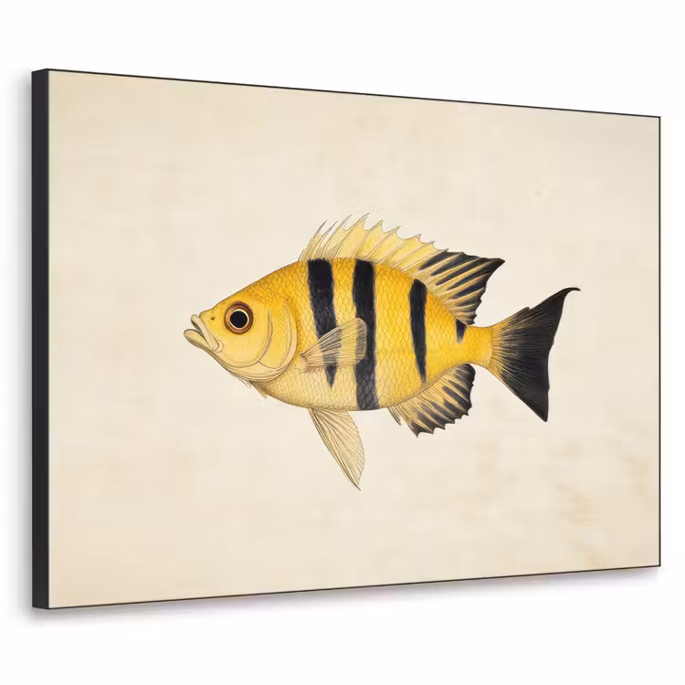Art Frame - Geel - Vis - Strepen - Tropisch — 1