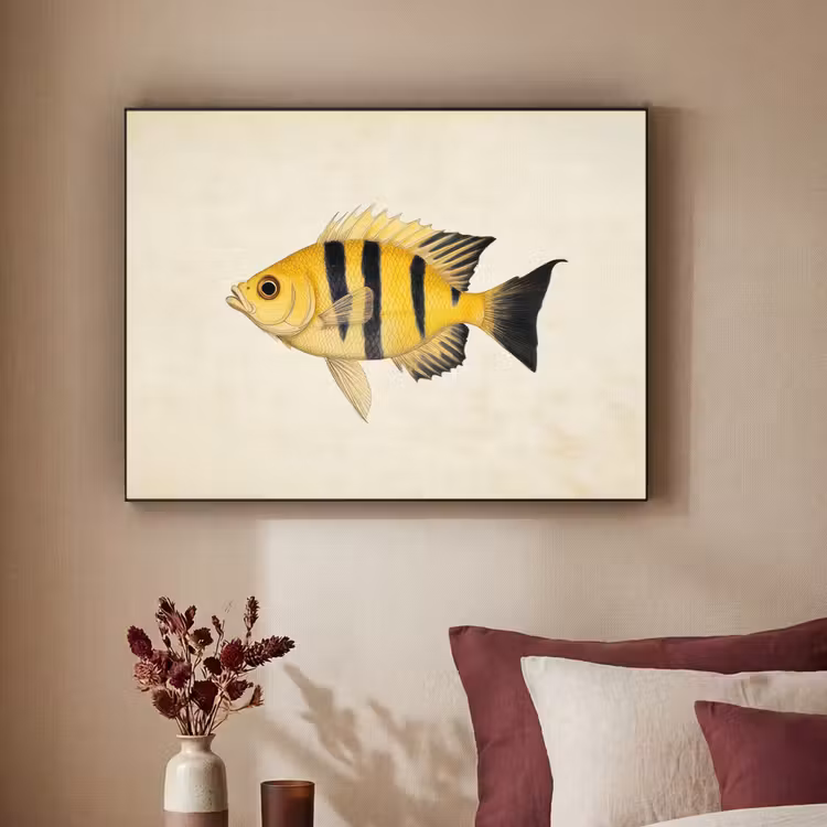 Art Frame - Geel - Vis - Strepen - Tropisch — 3