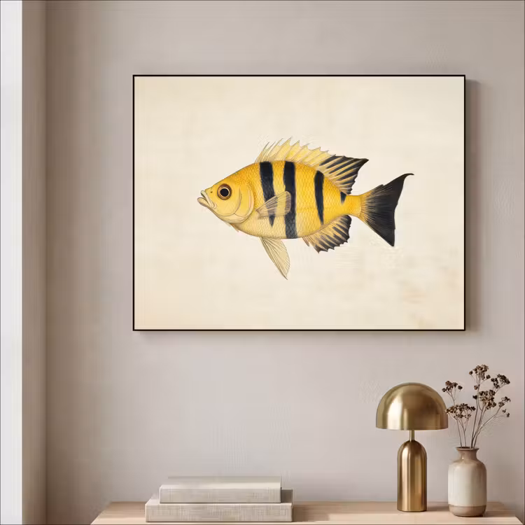 Art Frame - Geel - Vis - Strepen - Tropisch — 5