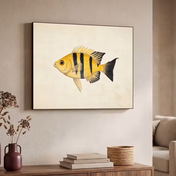 Art Frame - Geel - Vis - Strepen - Tropisch — 7