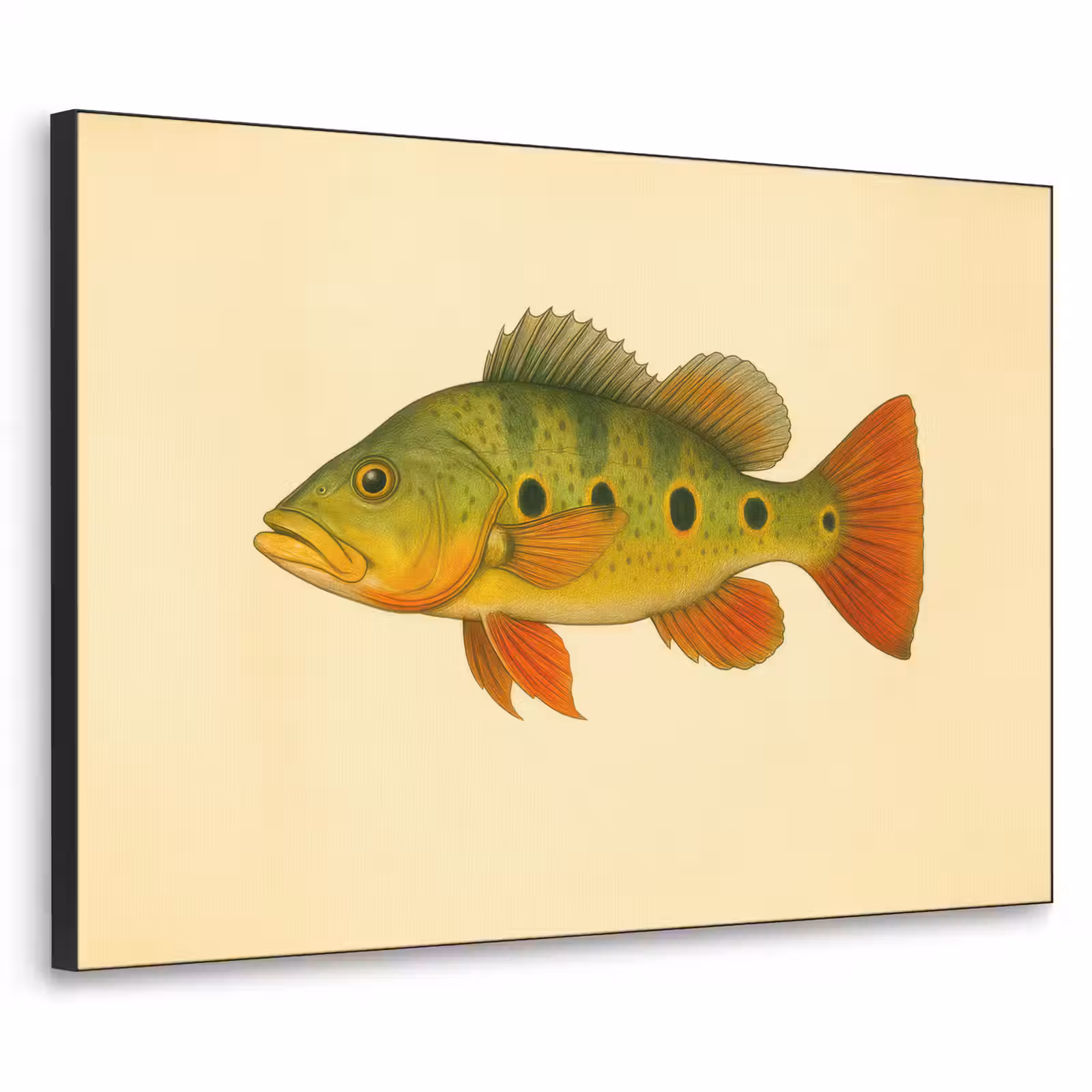 Art Frame - Schubben - Vis - Groen - Illustratie — 1