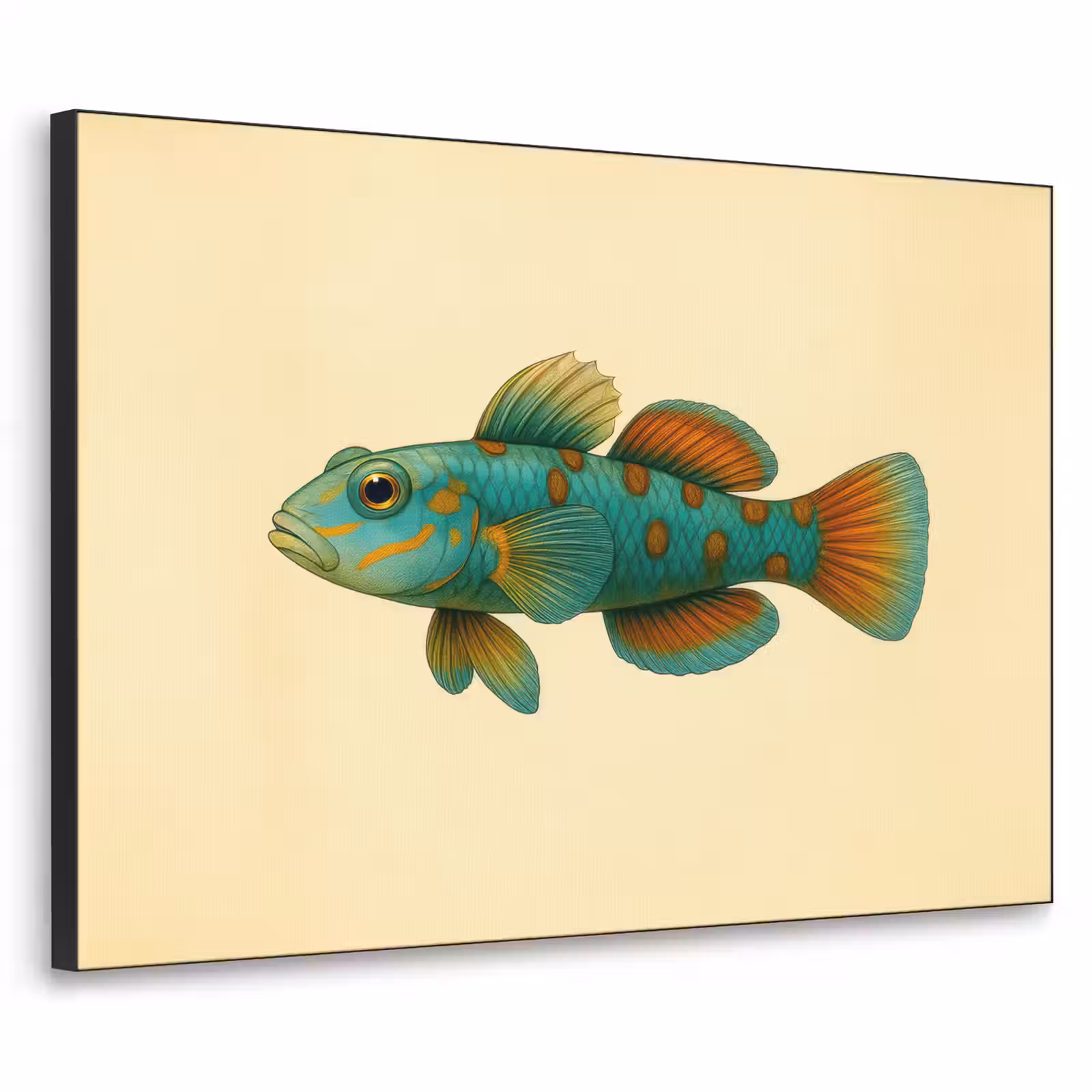 Art Frame - Vis - Blauw - Stippen - Schubben — 1