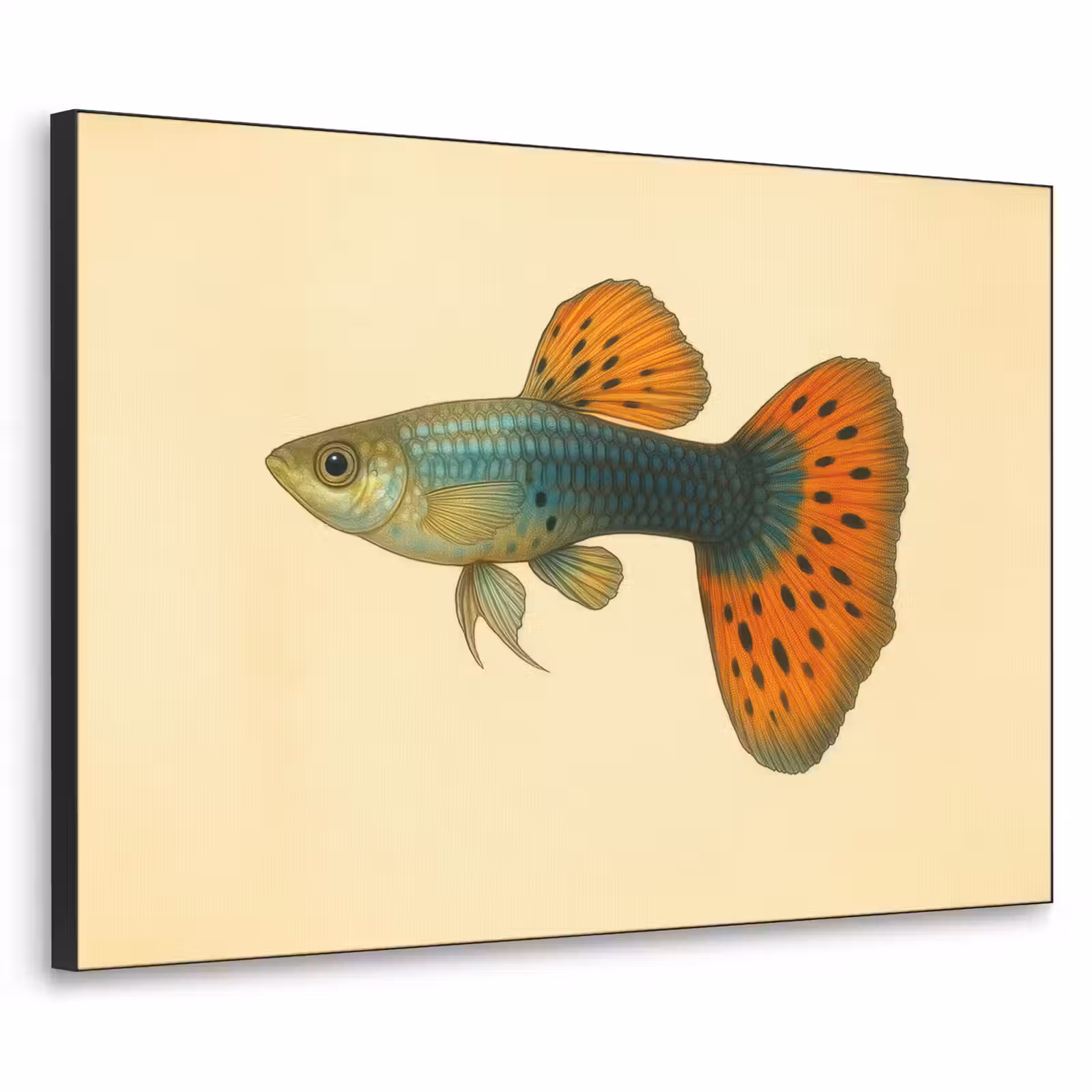Art Frame - Vis - illustratie - Stippen - Oranje — 1