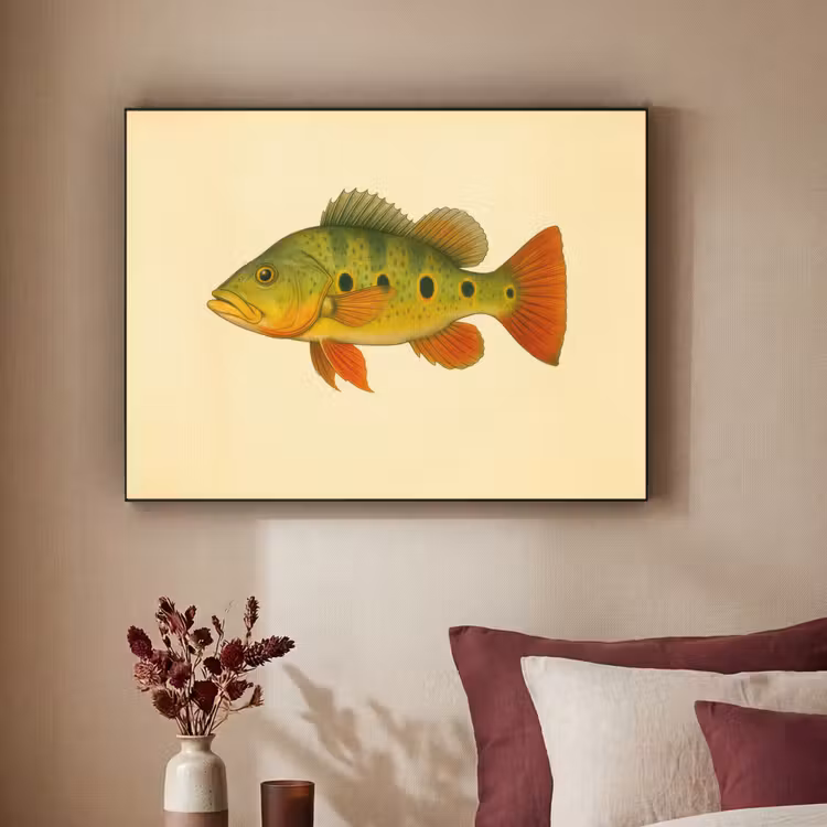 Art Frame - Schubben - Vis - Groen - Illustratie — 3