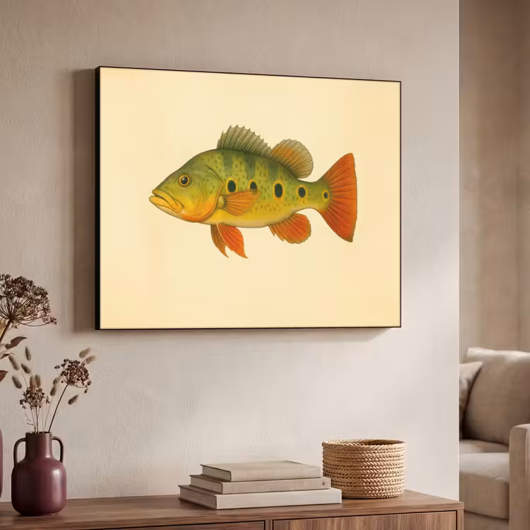 Art Frame - Schubben - Vis - Groen - Illustratie — 7