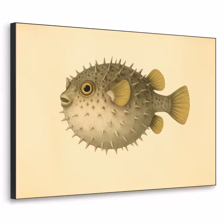 Art Frame - Stekels - Vis - Opgeblazen - Bruin — 1