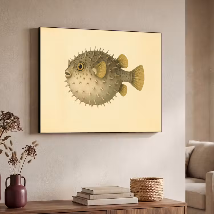 Art Frame - Stekels - Vis - Opgeblazen - Bruin — 7