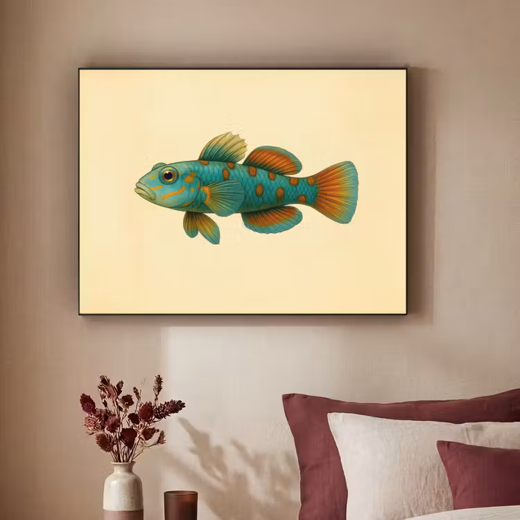 Art Frame - Vis - Blauw - Stippen - Schubben — 3