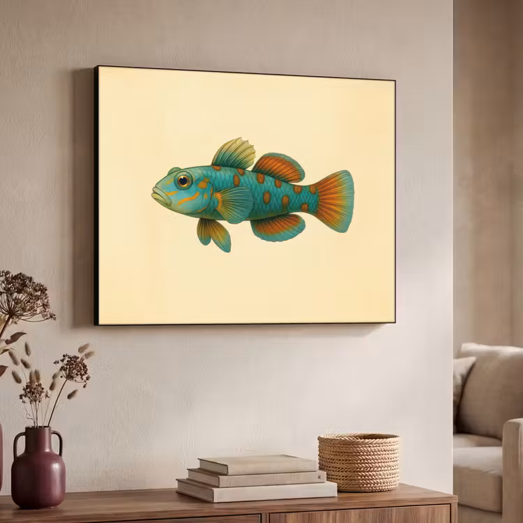 Art Frame - Vis - Blauw - Stippen - Schubben — 7