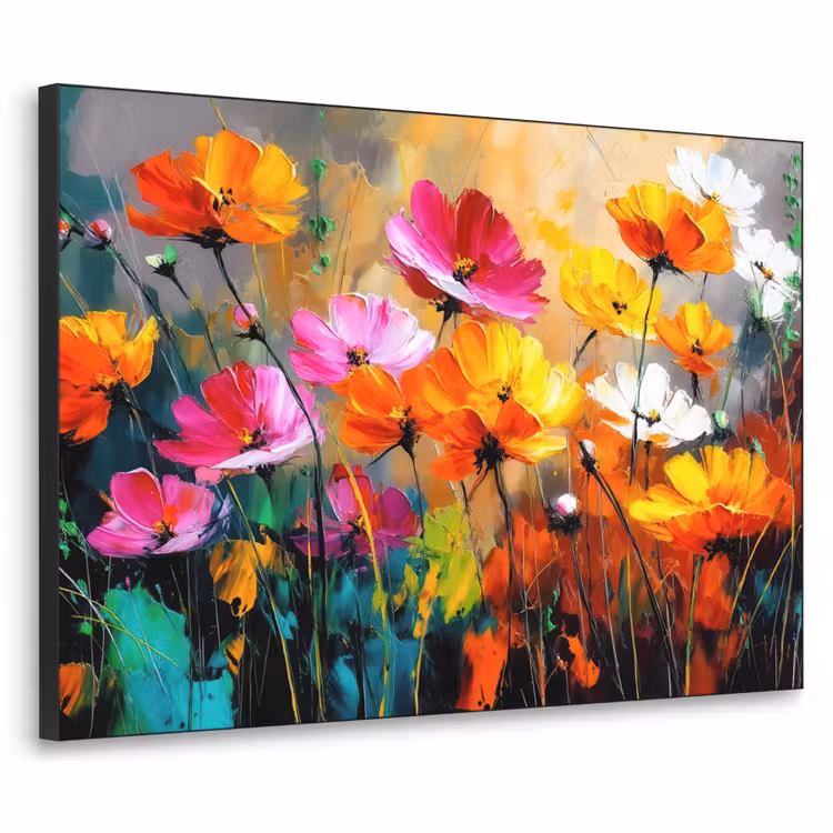 Art Frame - Felgekleurd - Bloemblaadjes - Abstract — 1