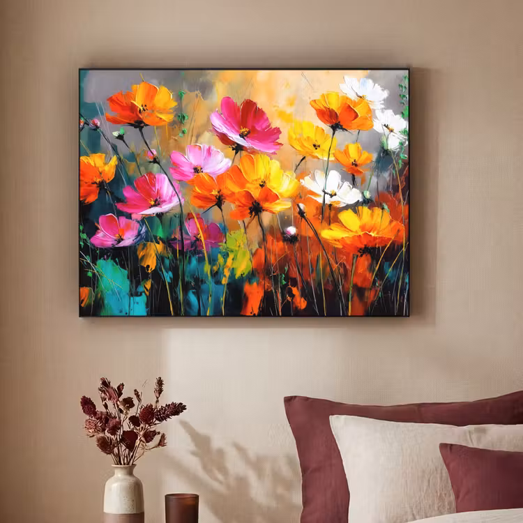 Art Frame - Felgekleurd - Bloemblaadjes - Abstract — 3