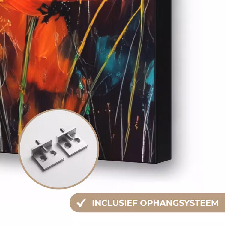 Art Frame - Felgekleurd - Bloemblaadjes - Abstract — 6