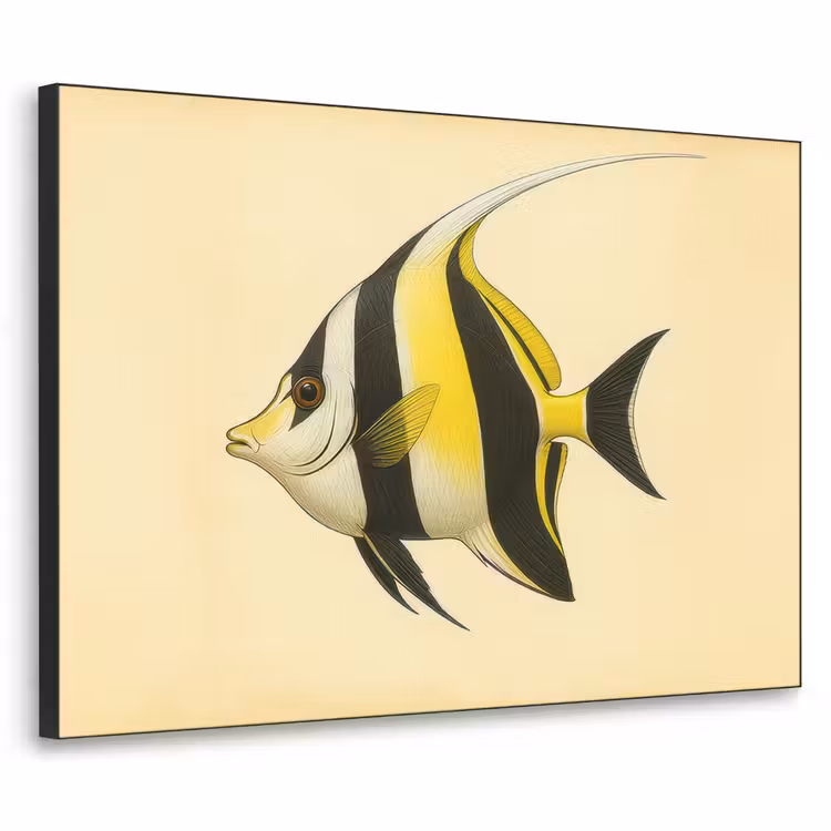 Art Frame - Vis - Sierlijk - Rugvin - Geel — 1