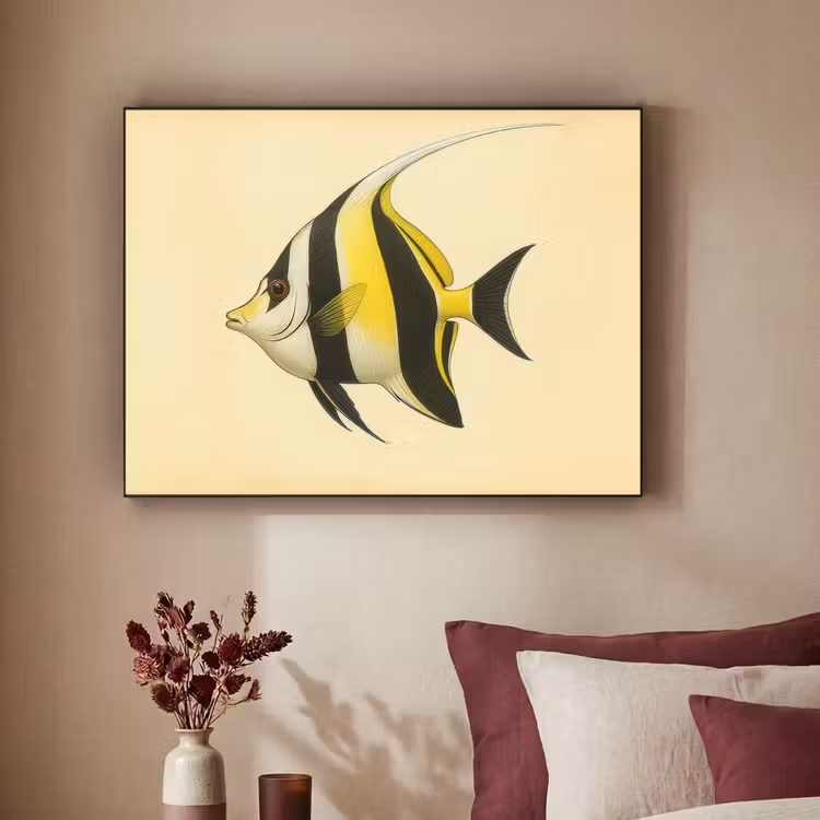 Art Frame - Vis - Sierlijk - Rugvin - Geel — 3