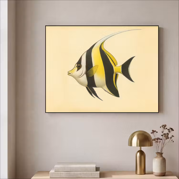 Art Frame - Vis - Sierlijk - Rugvin - Geel — 5