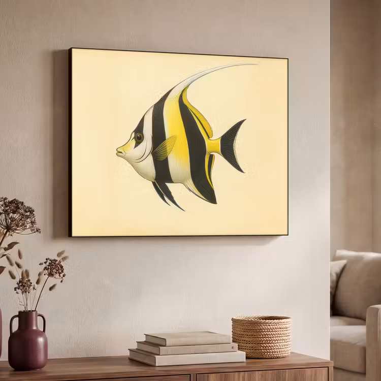 Art Frame - Vis - Sierlijk - Rugvin - Geel — 7