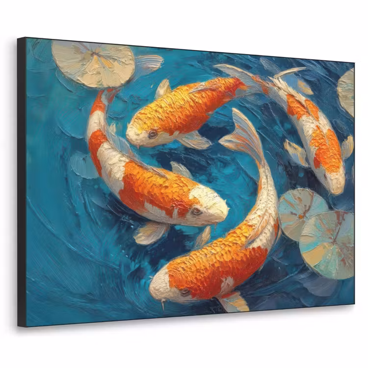 Art Frame - Vissen - Waterlelies - Oranje - Water — 1