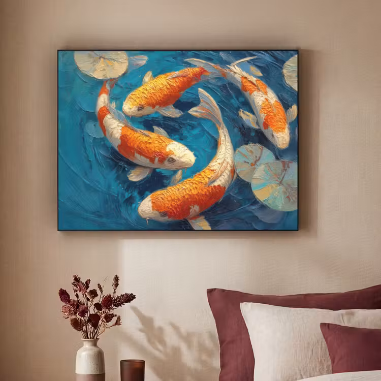 Art Frame - Vissen - Waterlelies - Oranje - Water — 3