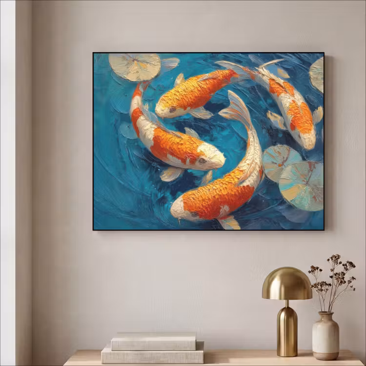 Art Frame - Vissen - Waterlelies - Oranje - Water — 5
