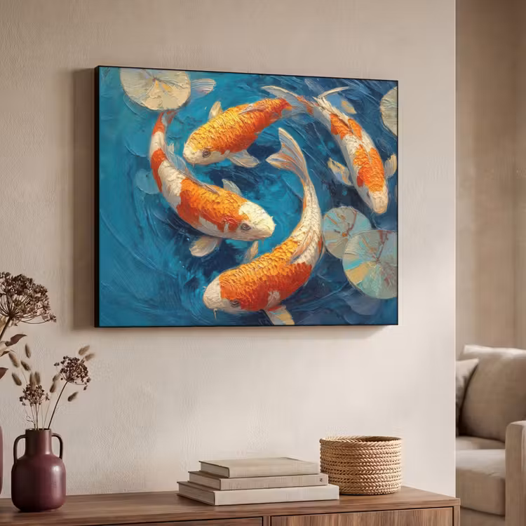 Art Frame - Vissen - Waterlelies - Oranje - Water — 7