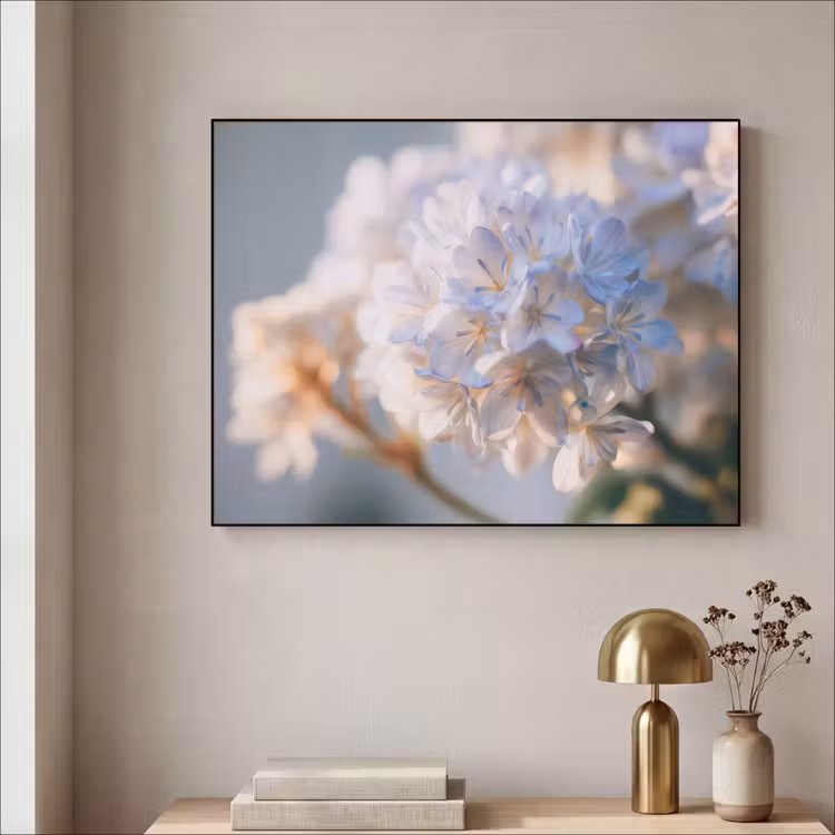 Art Frame - Bloemen - Lichtblauw - Wazig - Trosje — 5