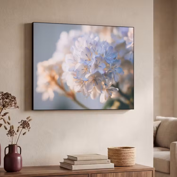 Art Frame - Bloemen - Lichtblauw - Wazig - Trosje — 7