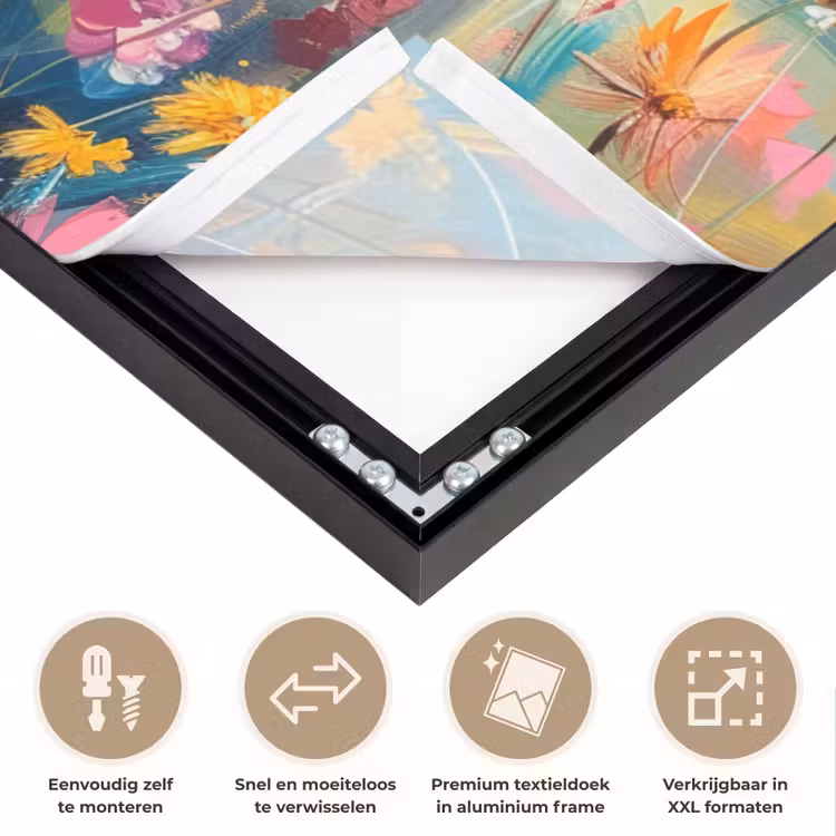 Art Frame - Schotse hooglander - Natuur - Kleurrijk - Bloemen — 4