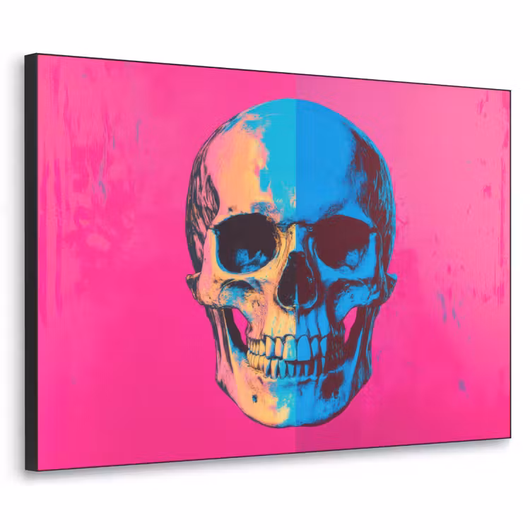 Art Frame - Neon - Blauw - Pop-art - Schedel — 1