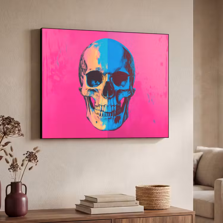 Art Frame - Neon - Blauw - Pop-art - Schedel — 7