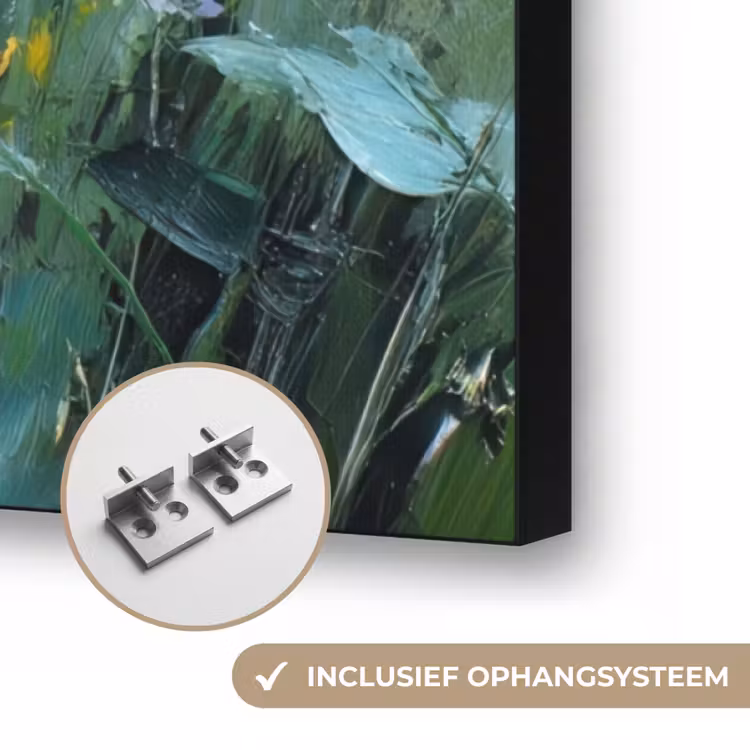 Art Frame - Penseelstreken - Bloemen - Felgeel - Abstract — 6